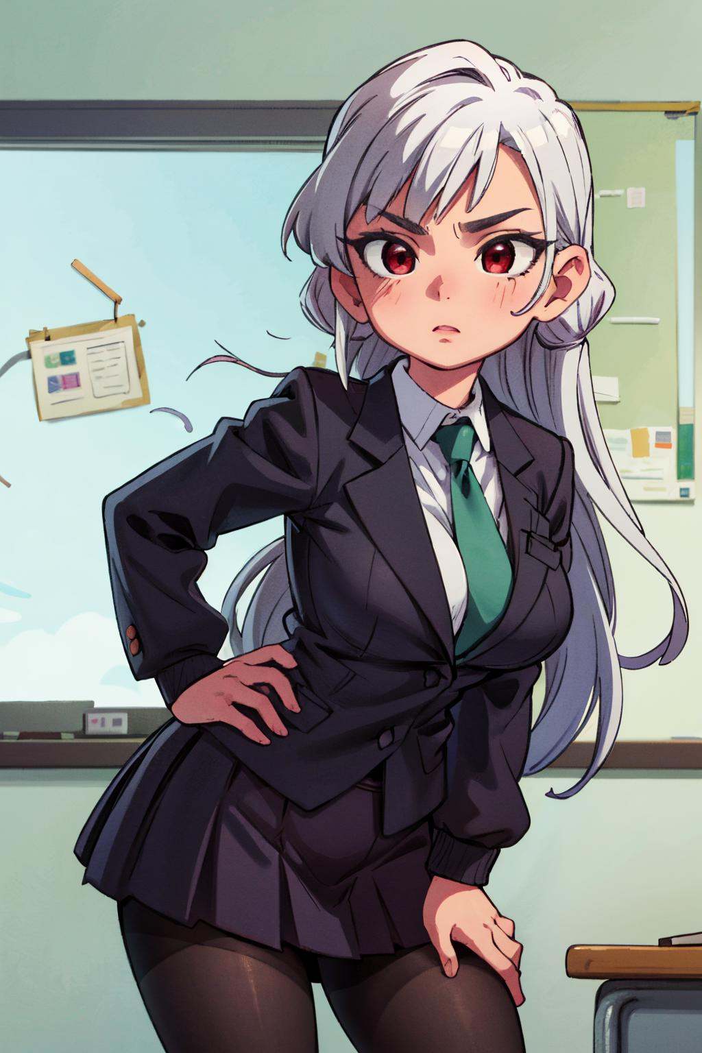 nano_wz,  red eyes,  white hair on Tensor.Art