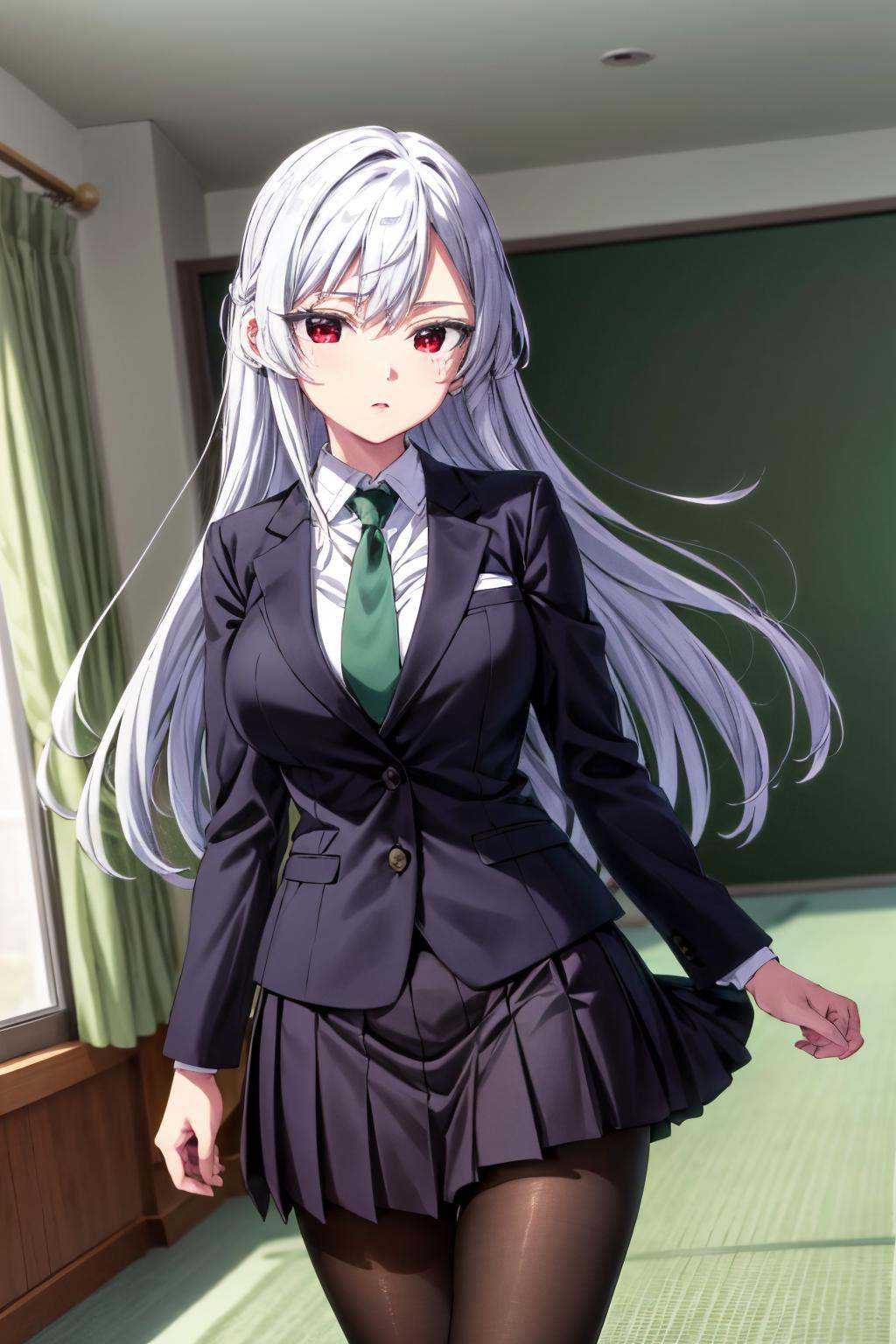 nano_wz,  red eyes,  white hair on Tensor.Art