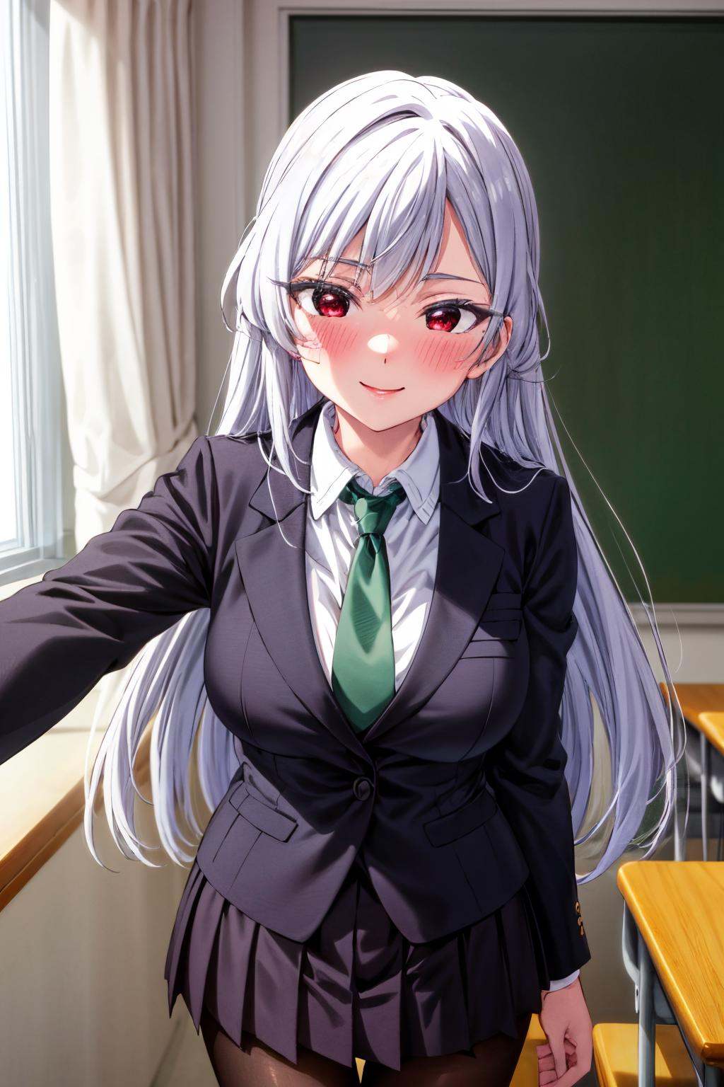 nano_wz,  red eyes,  white hair on Tensor.Art