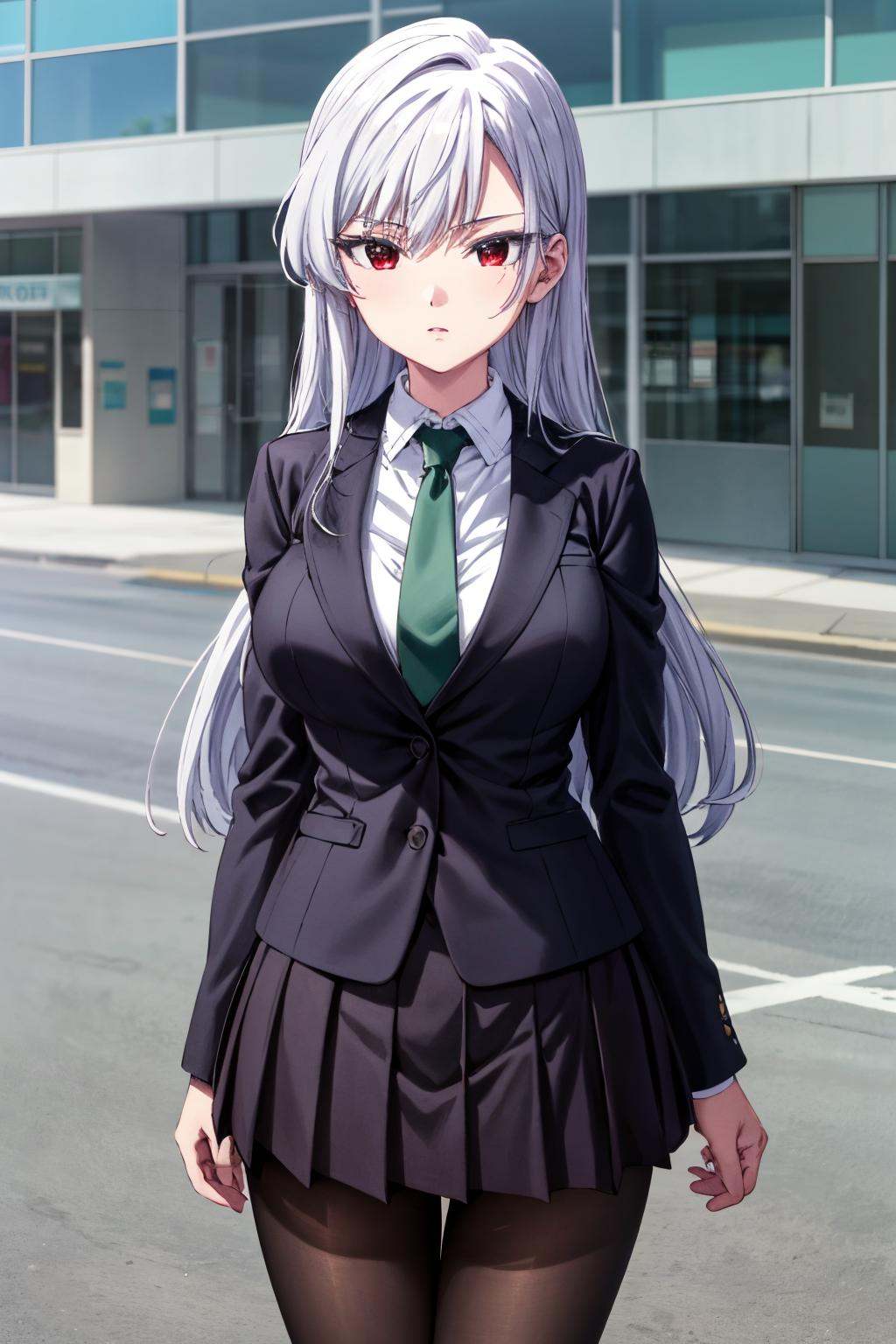nano_wz,  red eyes,  white hair on Tensor.Art
