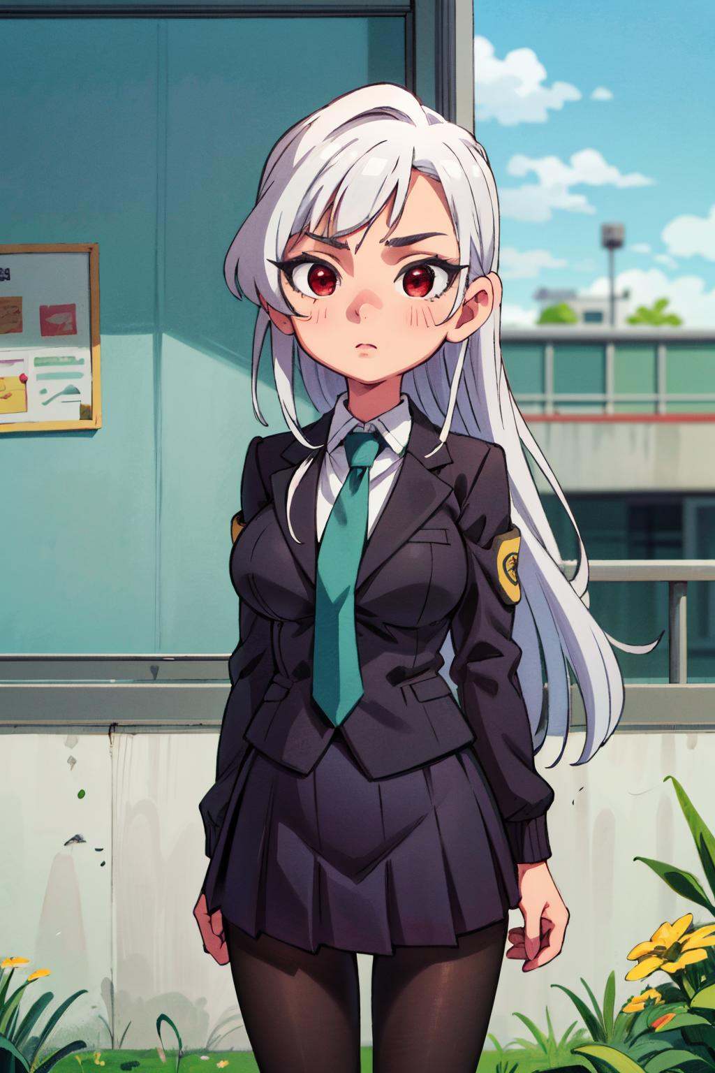 nano_wz,  red eyes,  white hair on Tensor.Art