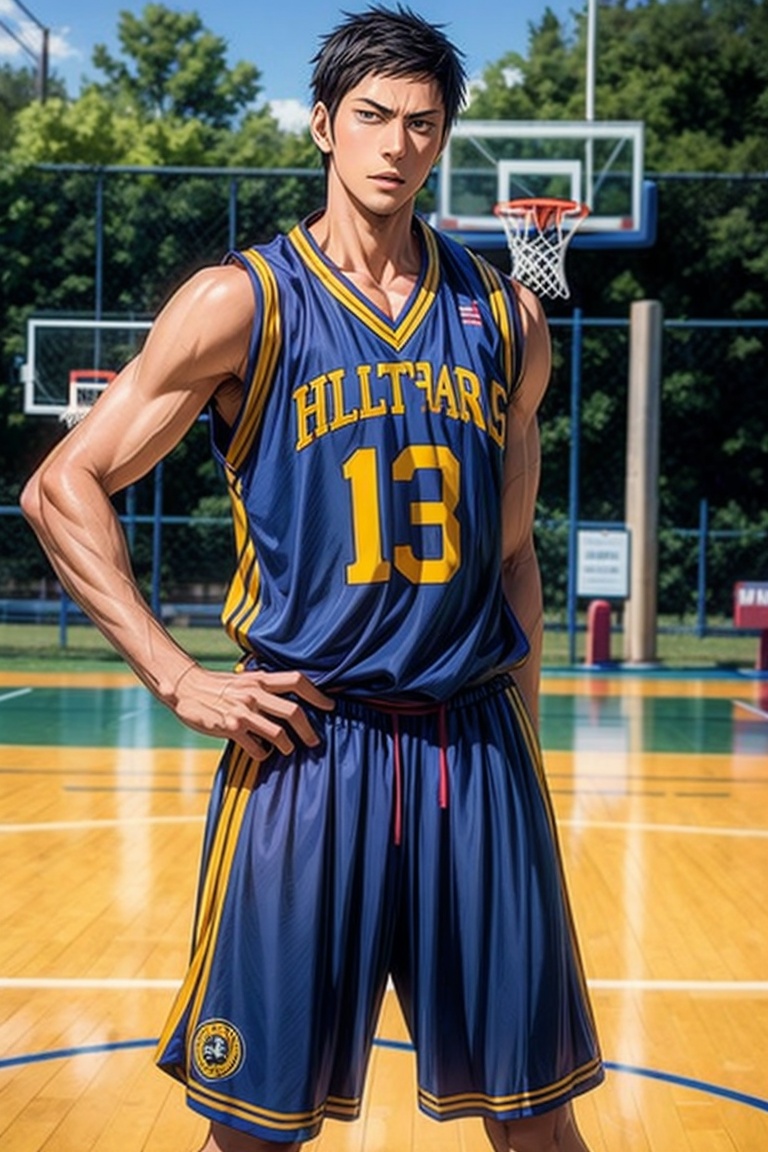 handsome aomine daiki ,  basketball street by Mikiwazang on Tensor.Art
