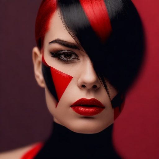 abstract portrait of 1girl,  undefined gender,  fragmented visual style on Tensor.Art
