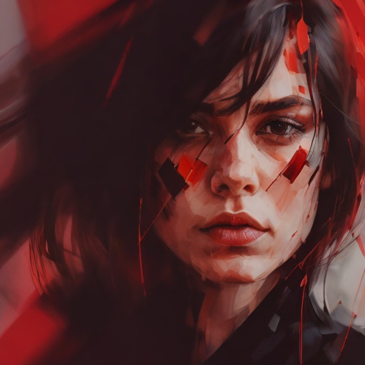 abstract portrait of 1girl,  undefined gender,  fragmented visual style on Tensor.Art
