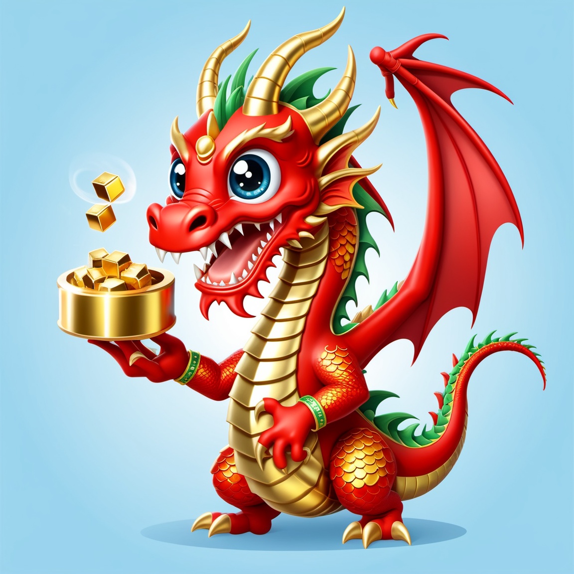 Cartoon Dragon,  illustration,  2D effect on Tensor.Art