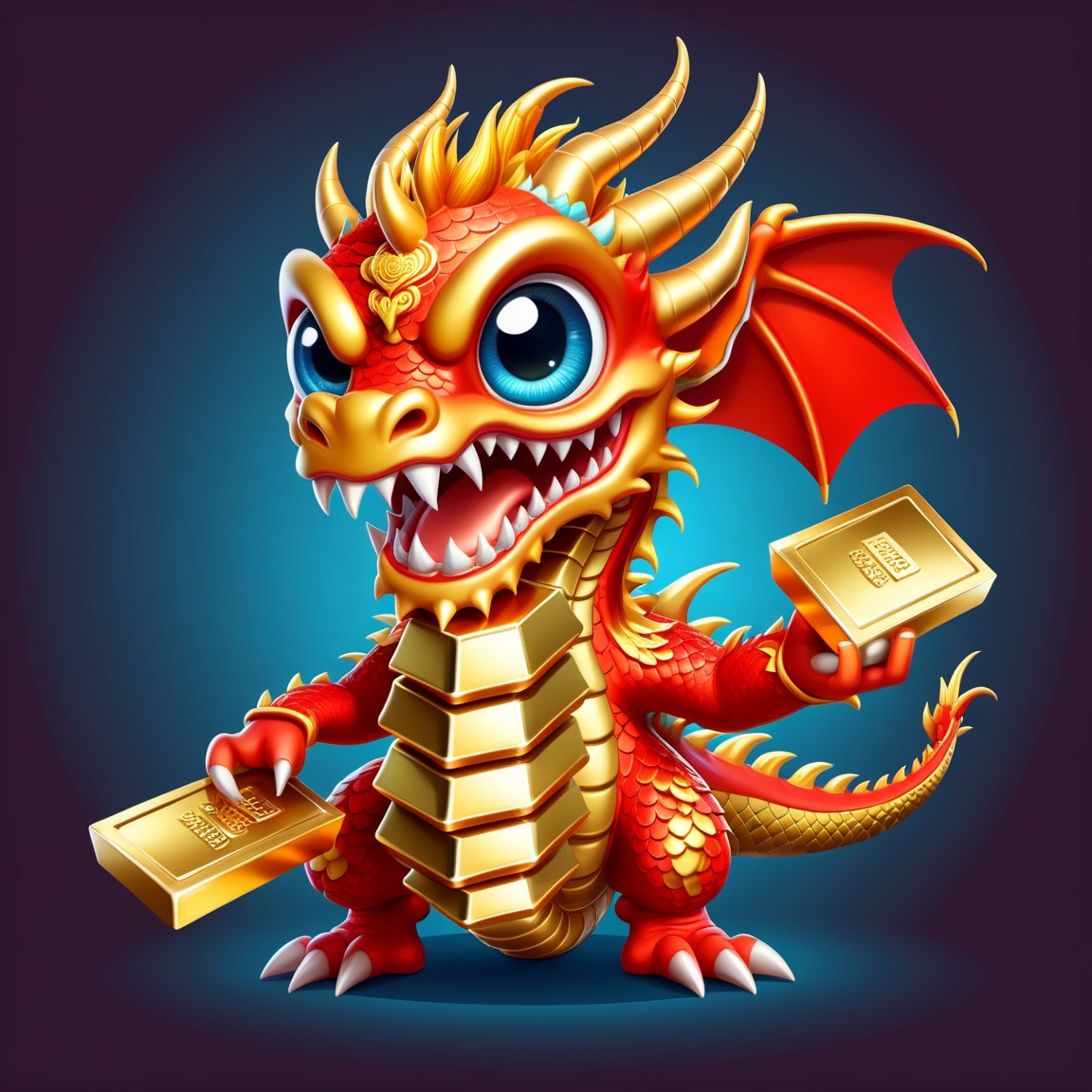 Cartoon Dragon,  illustration,  2D effect on Tensor.Art