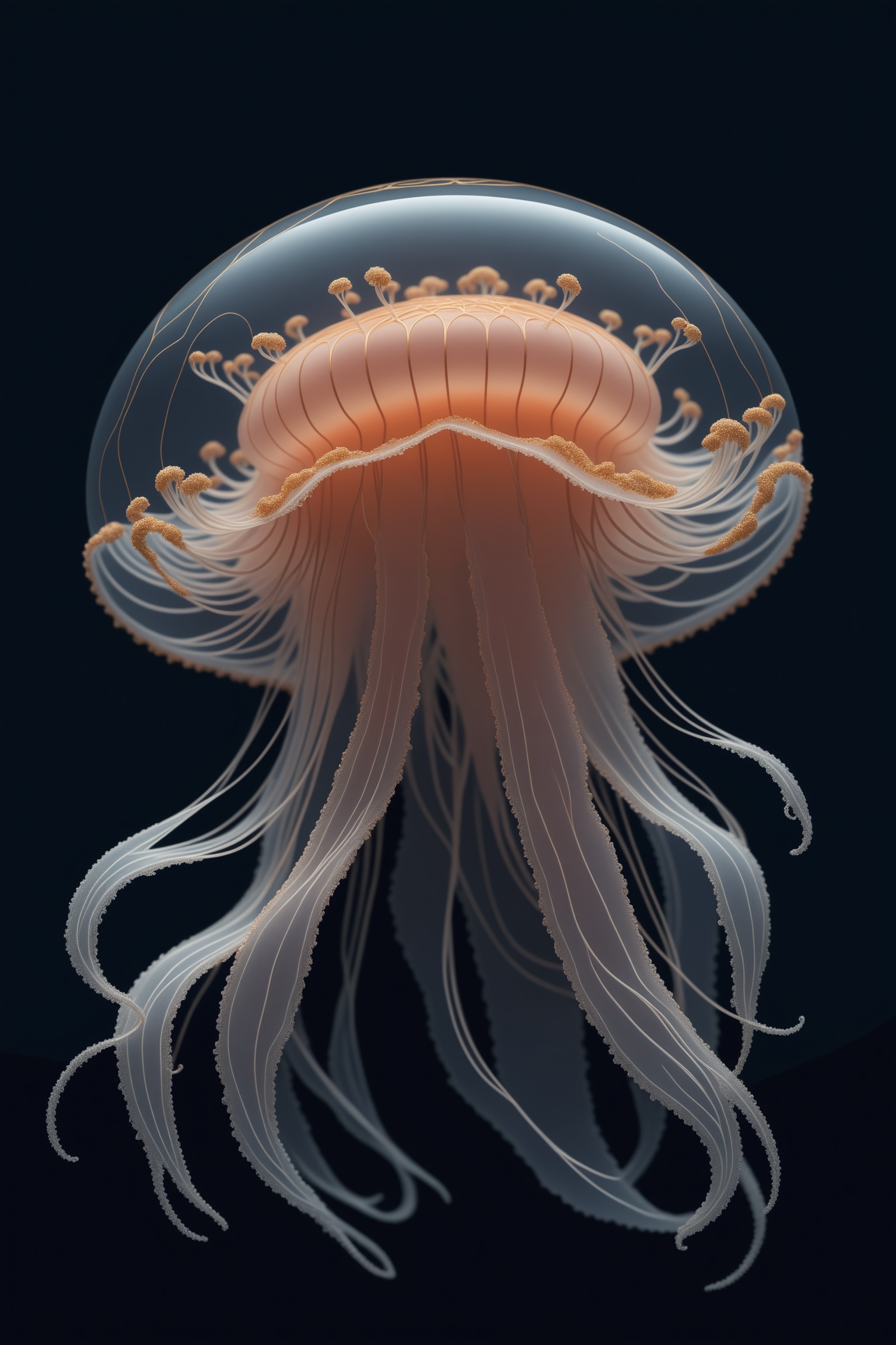 Portrait of a ghostly jellyfish,  shiny aura,  highly detailed on Tensor.Art