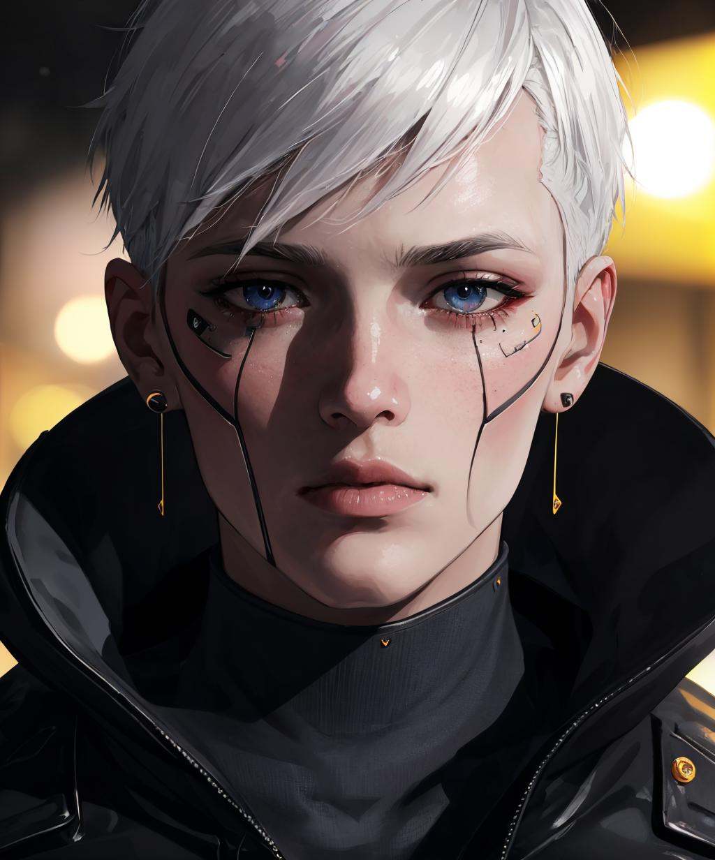 cyber_mark,  facial mark,  1boy on Tensor.Art