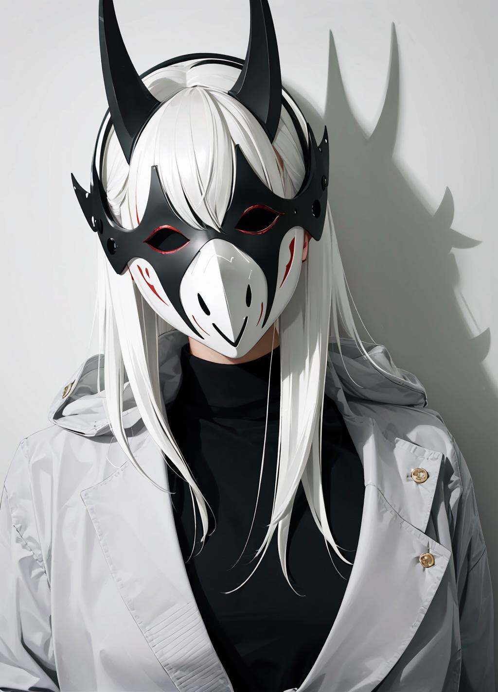horror (theme),  ((full_mask,  covered mouth on Tensor.Art
