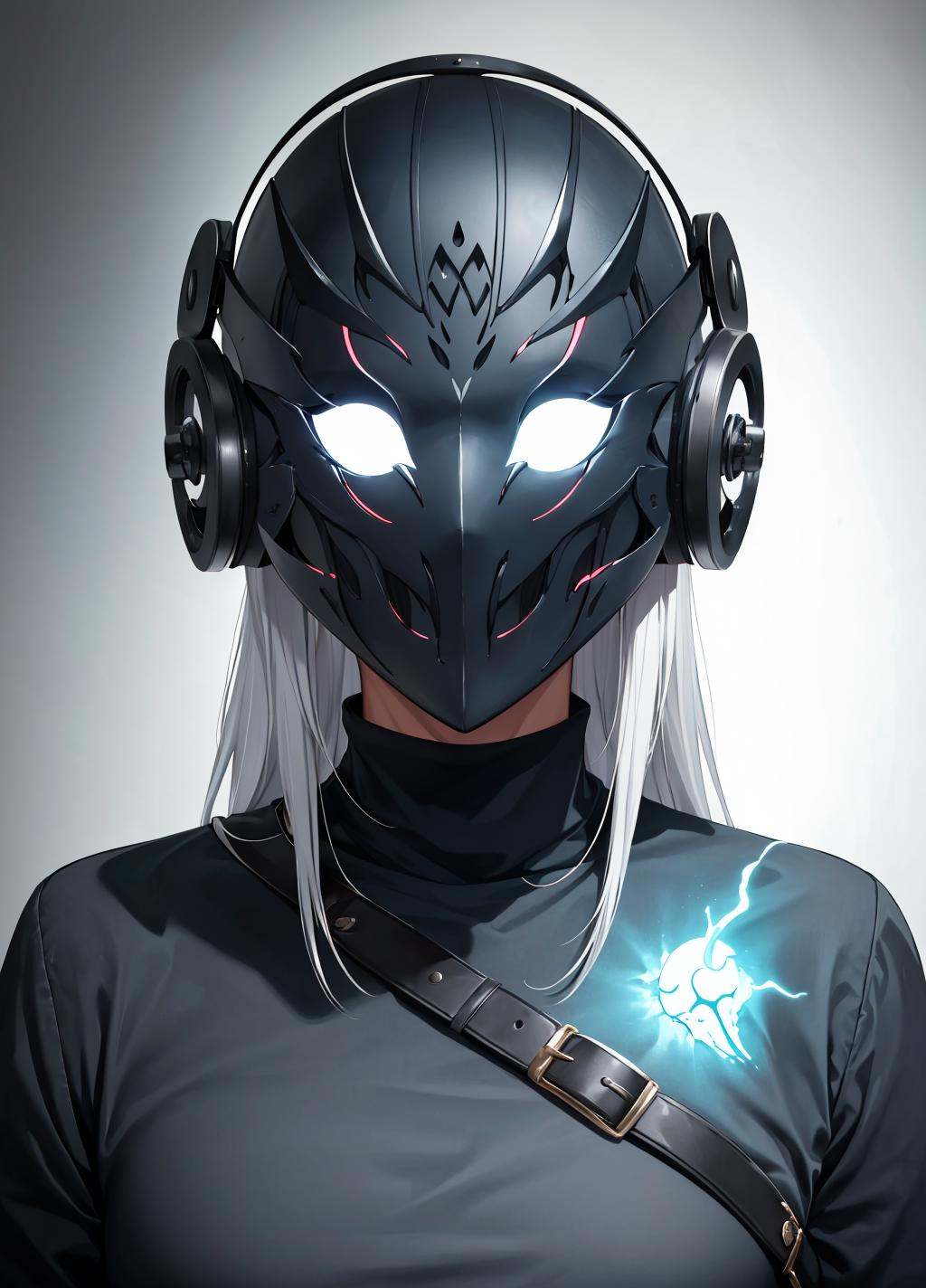 horror (theme),  ((full_mask,  covered mouth on Tensor.Art