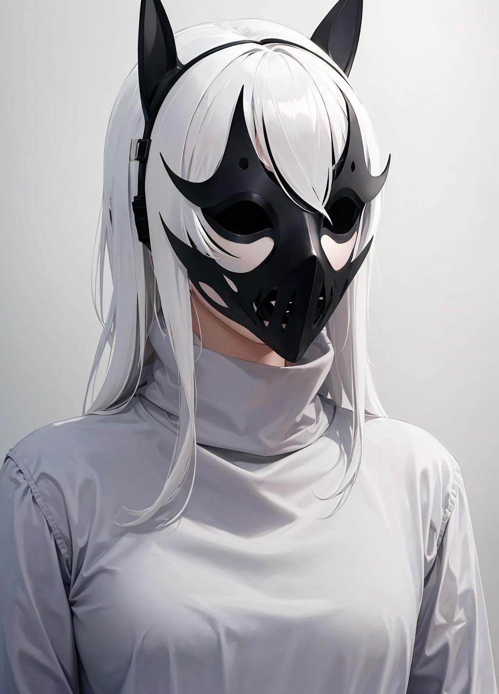 horror (theme),  ((full_mask,  covered mouth on Tensor.Art