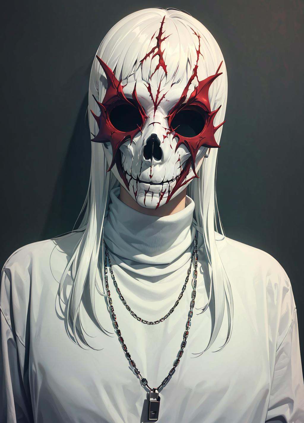 horror (theme),  ((full_mask,  covered mouth on Tensor.Art