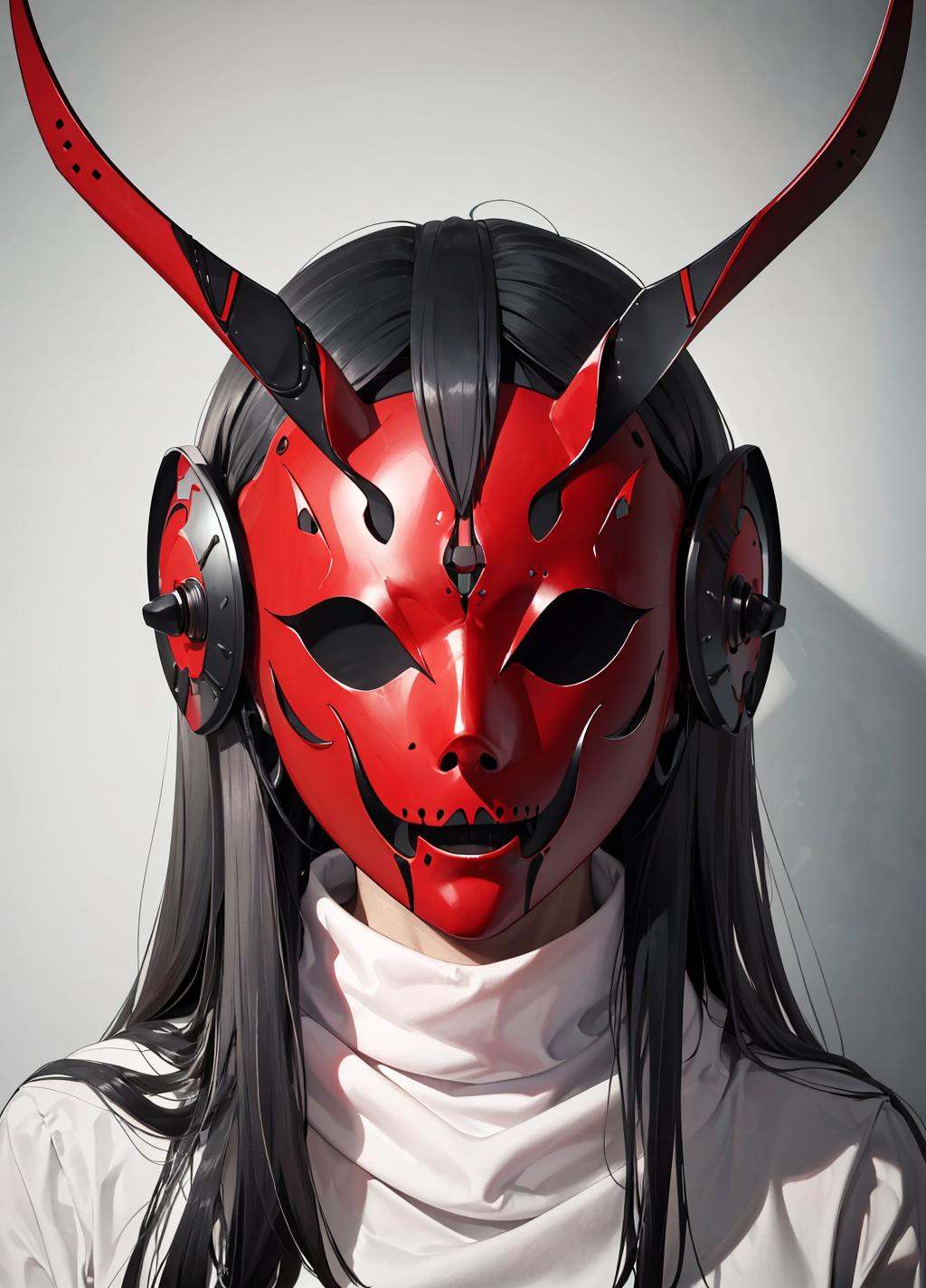 horror (theme),  ((full_mask,  covered mouth on Tensor.Art