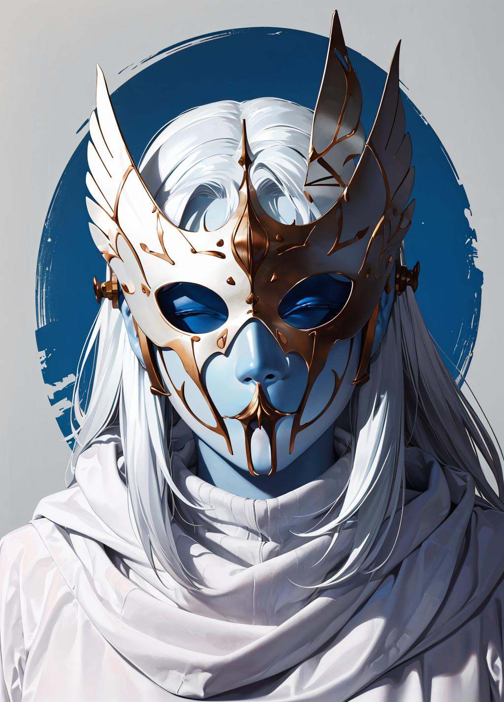 horror (theme),  ((full_mask,  covered mouth on Tensor.Art