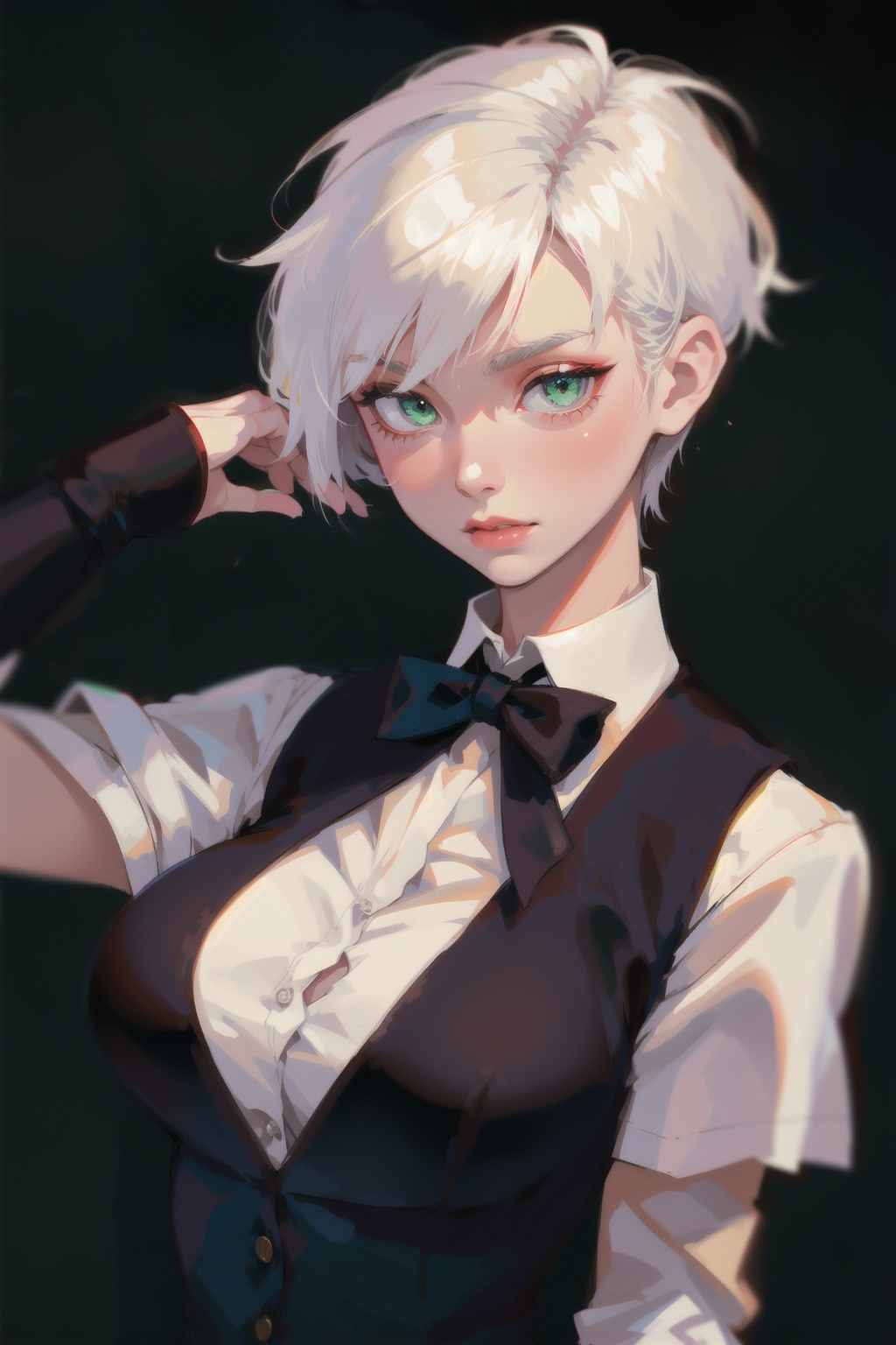 1girl,  green eyes,  eyes on Tensor.Art