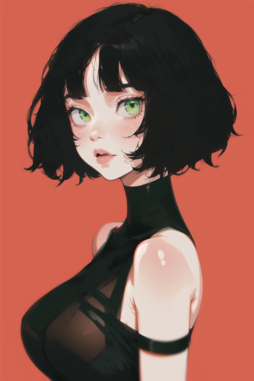 1girl,  short hair,  upper body on Tensor.Art