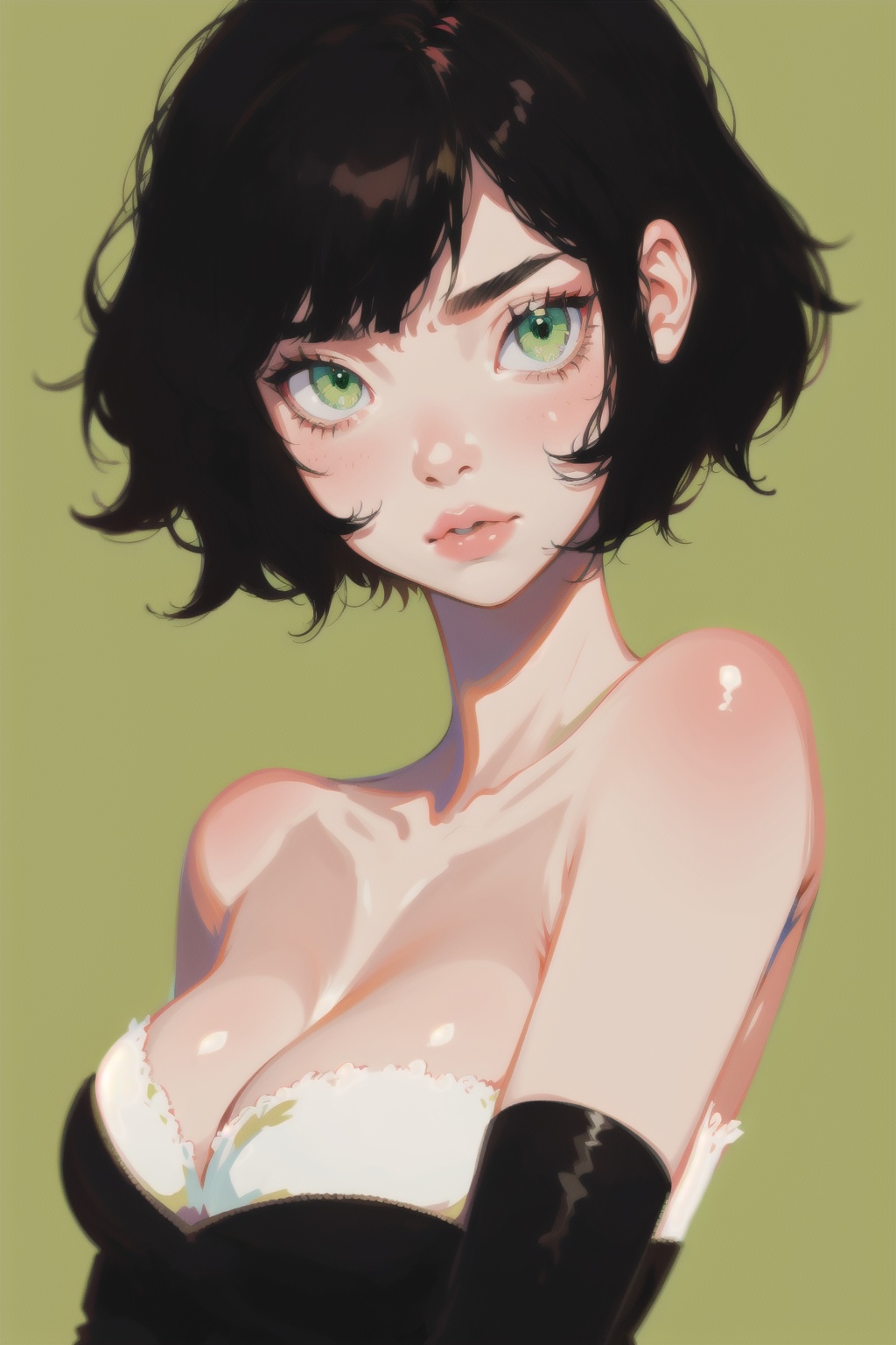 1girl,  short hair,  upper body on Tensor.Art