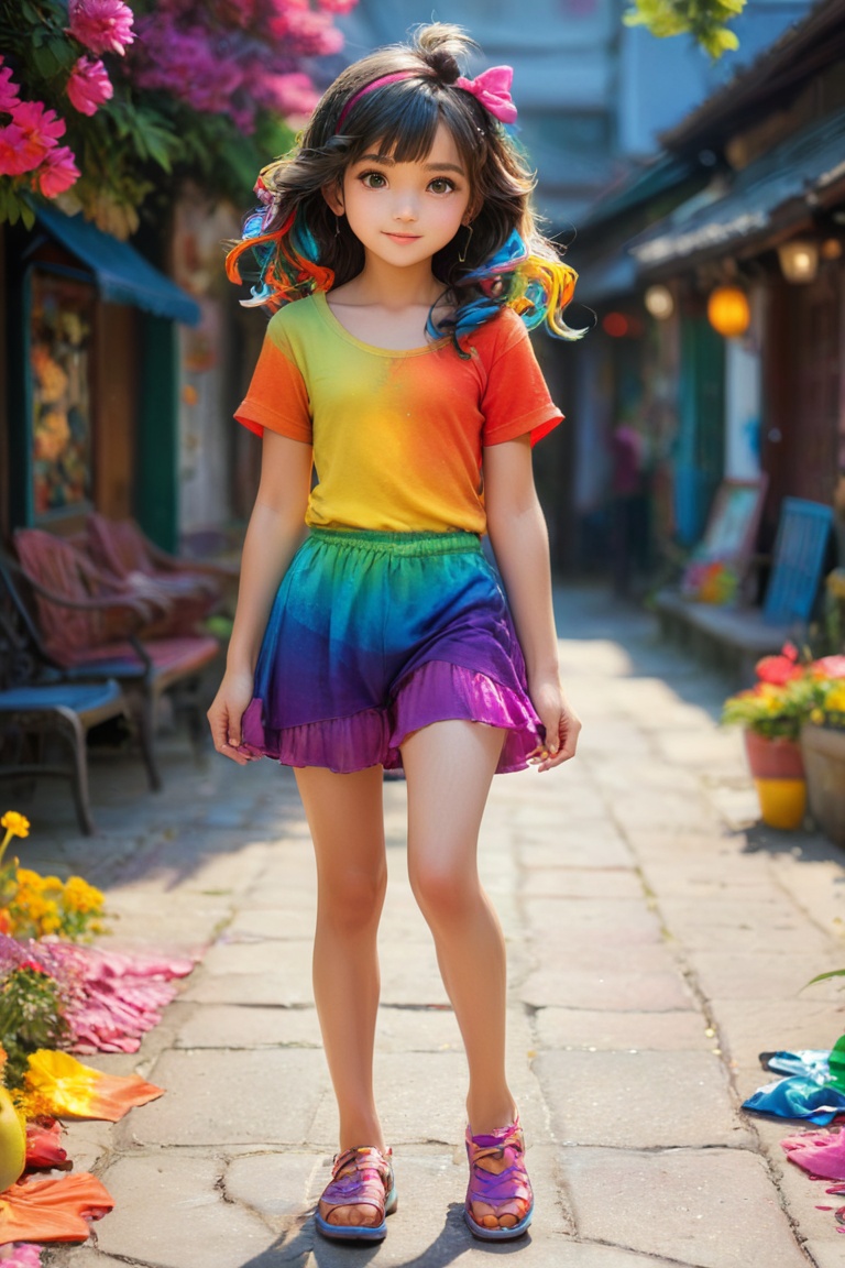 colorful,  1girl,  full body on Tensor.Art