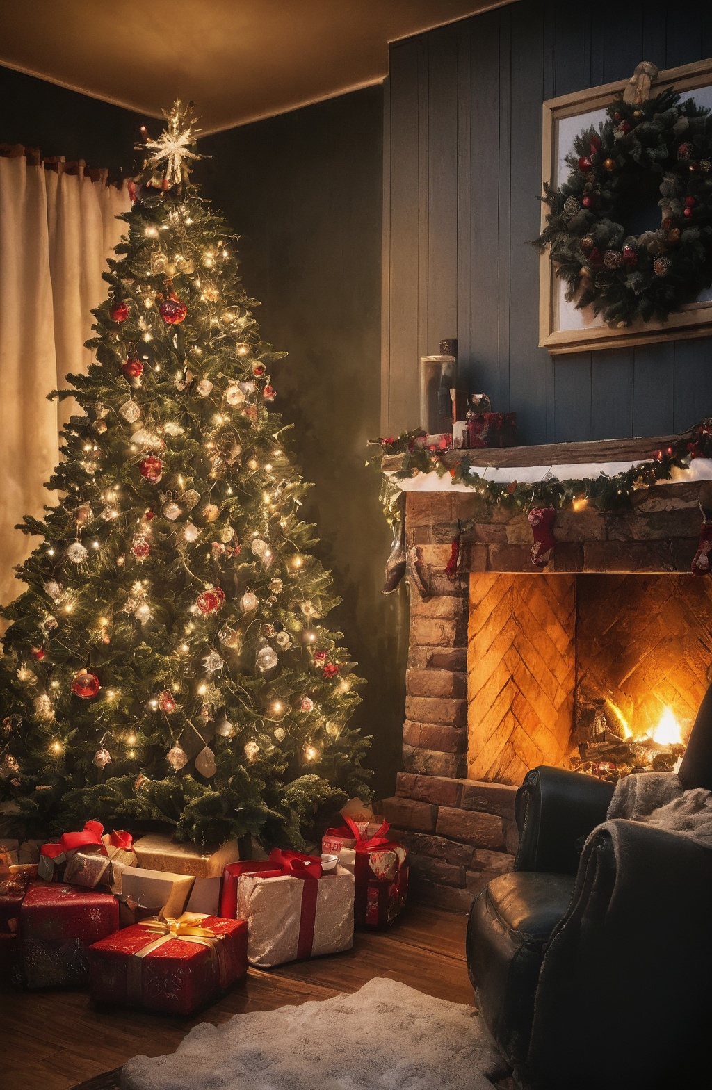 Instagram Image,  Decorated tree,  Atmospheric on Tensor.Art