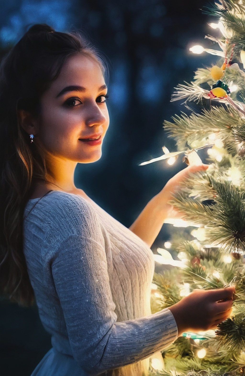 Instagram Image,  Decorated tree,  Atmospheric on Tensor.Art