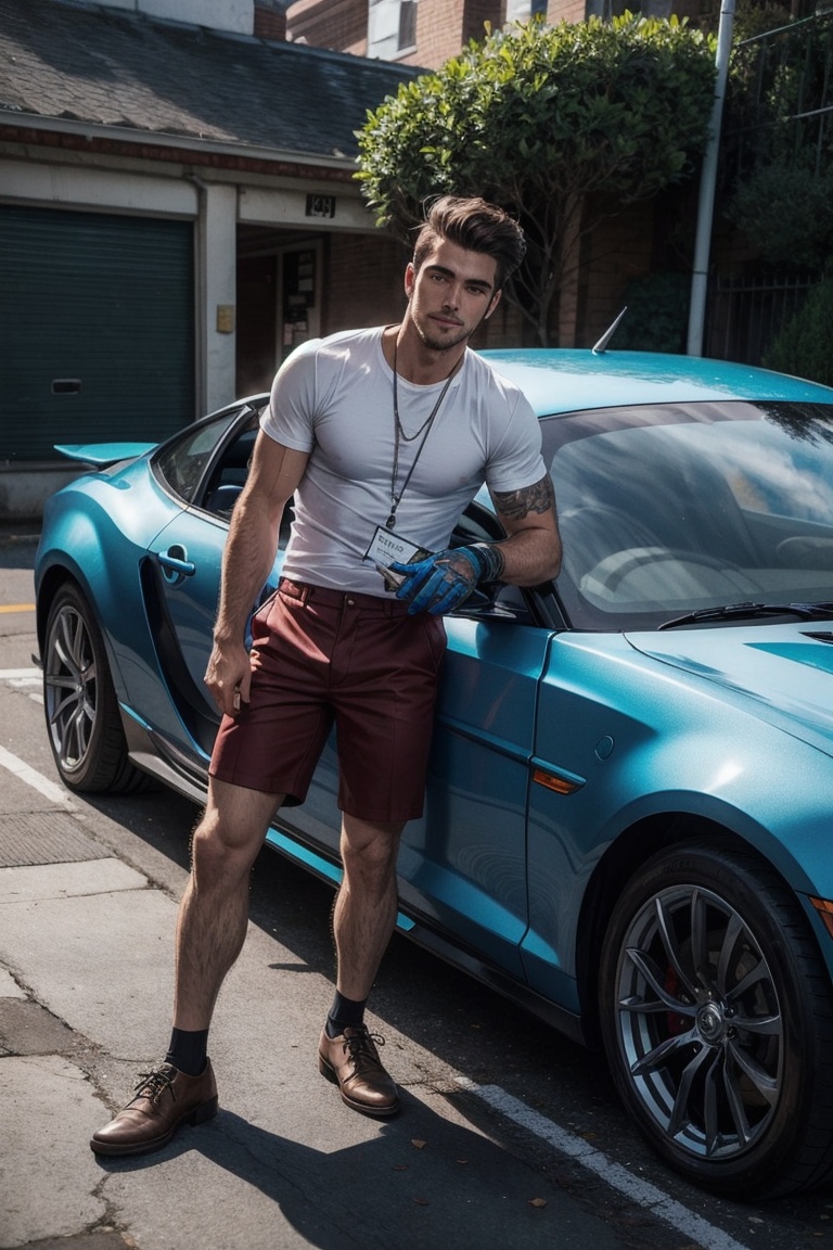 Handsome Men ,  car painter on Tensor.Art