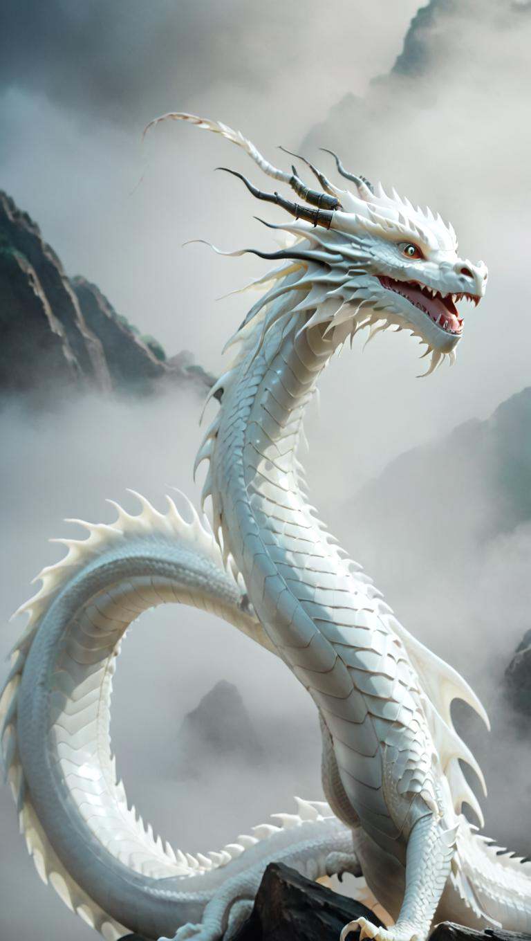<lora:xl-shanbailing-1025-eastern dragon-000008:0.8>,bailing_eastern dragon,eastern dragon,white dragon,