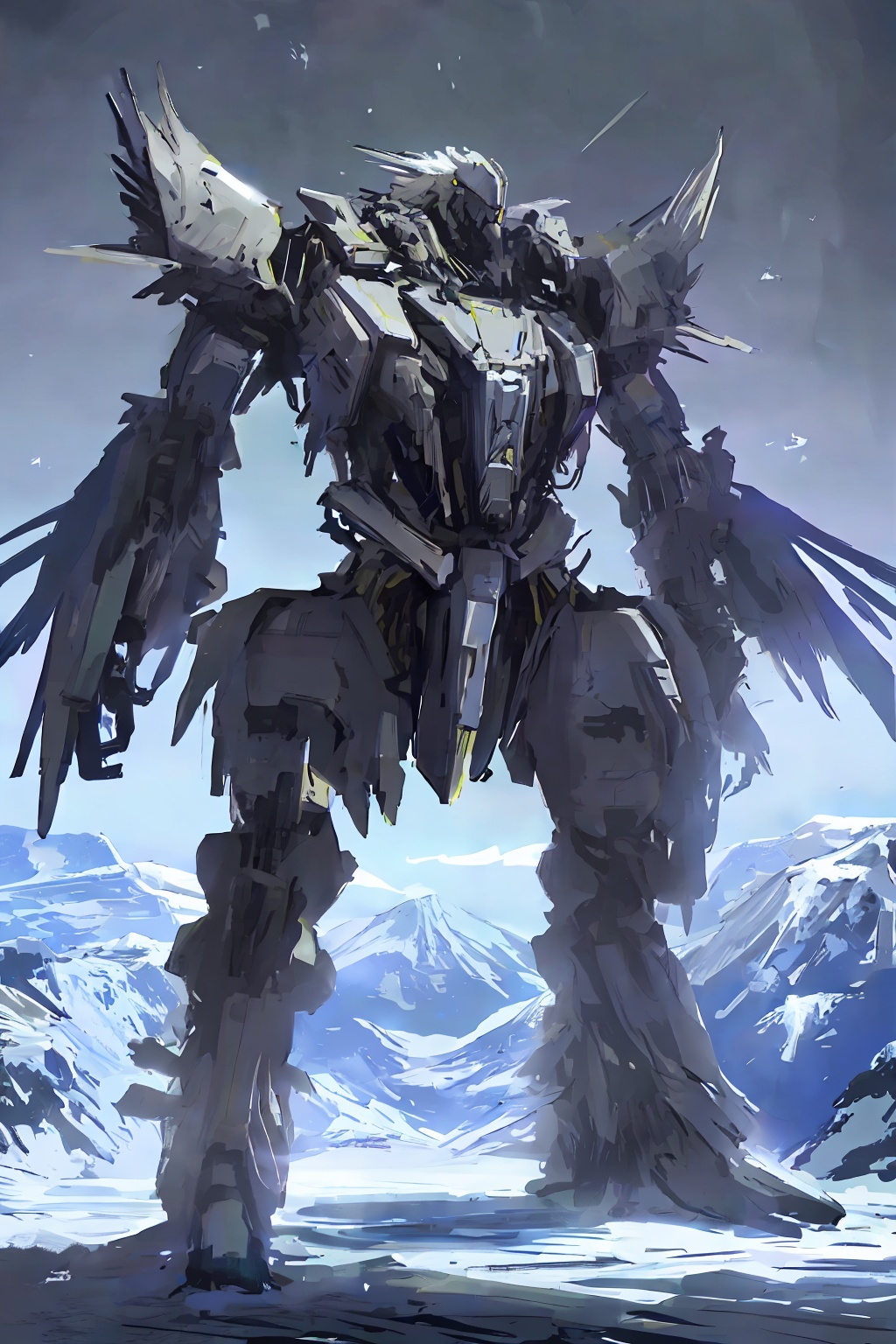 Opium bird,  standing,  feathers on Tensor.Art