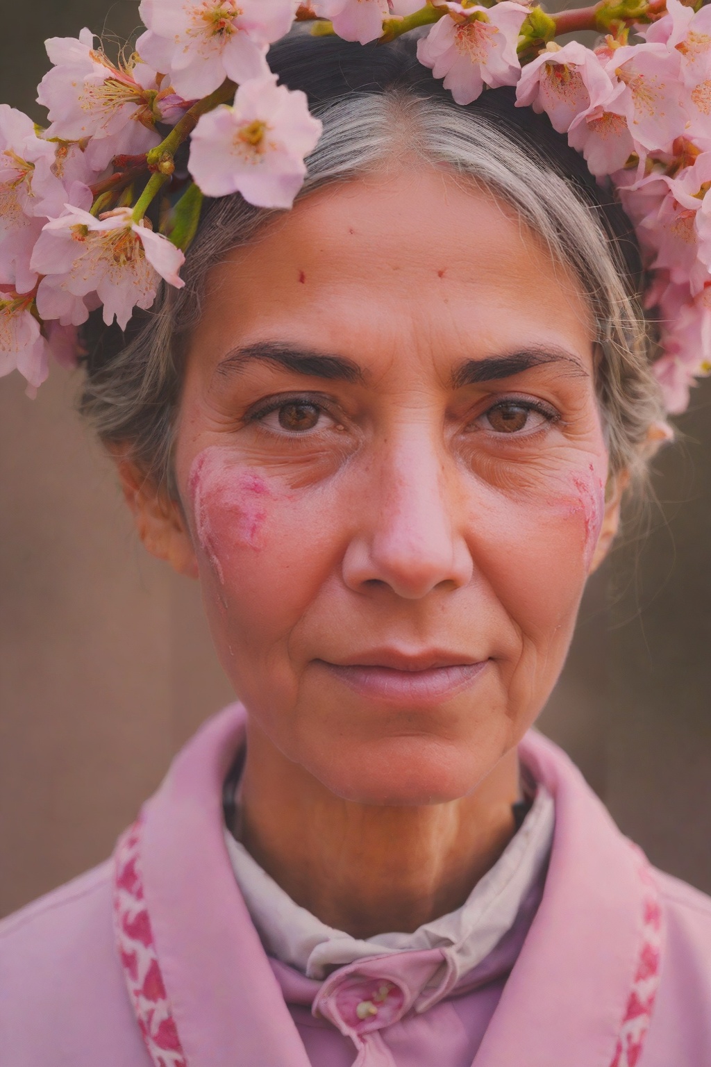 [by Giovanni Gabriele Cantone and :3],  photograph,  Injured 52 year old Palestinian 1girl as Amish Space Mage on Tensor.Art