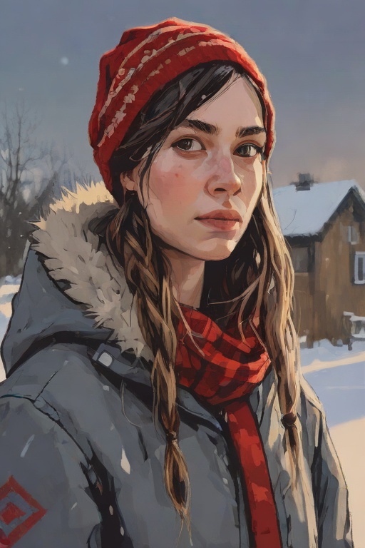 photograph,  concept art,  Vulgar Emotional traditional Sami 1girl on Tensor.Art