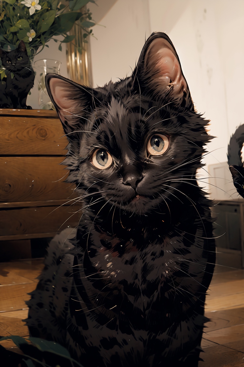  absurdres,incredibly absurdres,reality,realistic,,(solo:1.2), black cat