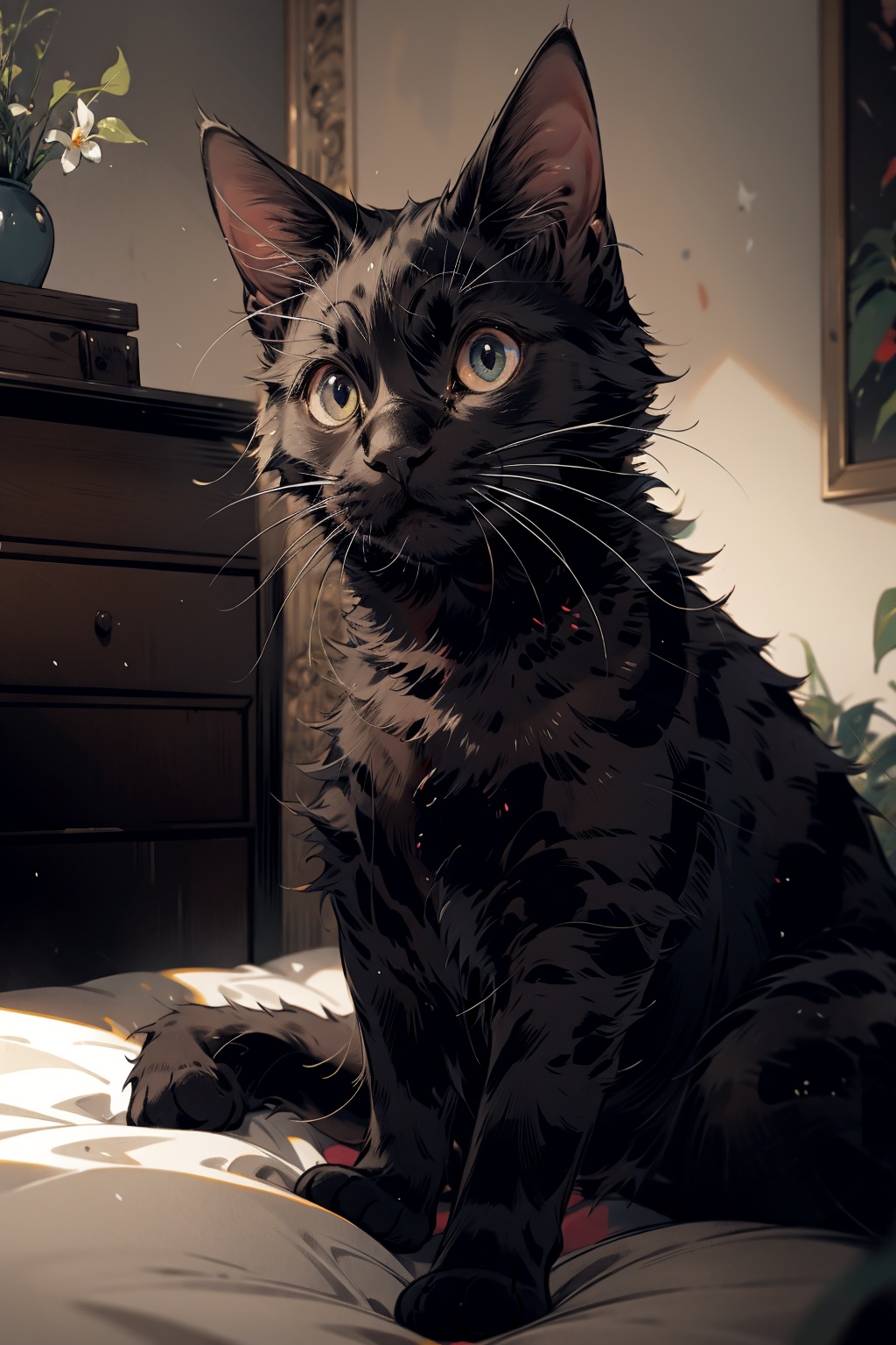  absurdres,incredibly absurdres,reality,realistic,,(solo:1.2), black cat,lovely