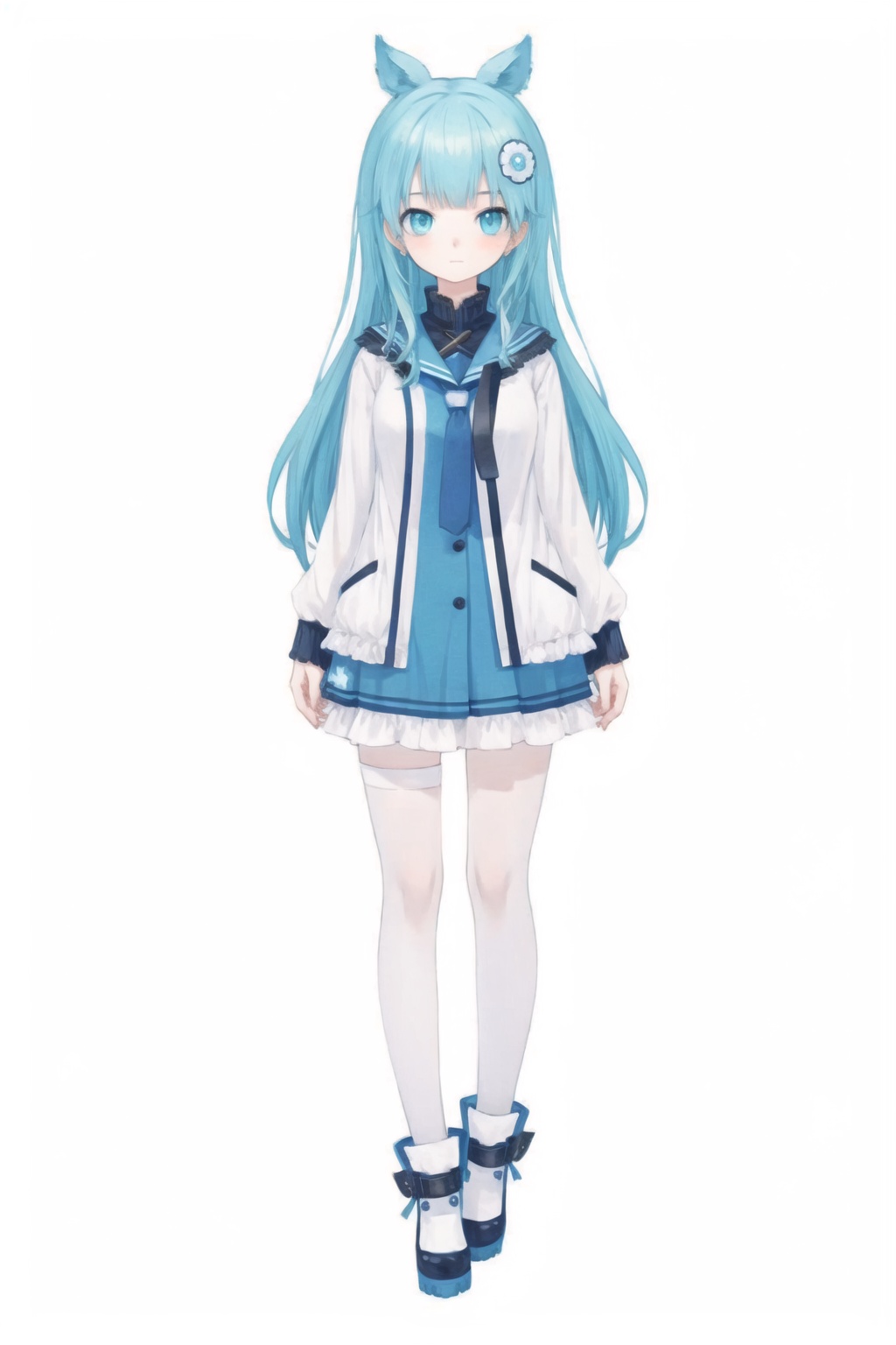 white background.
1girl,solo,long hair.
virtual youtuber,vtuber-fullbody.