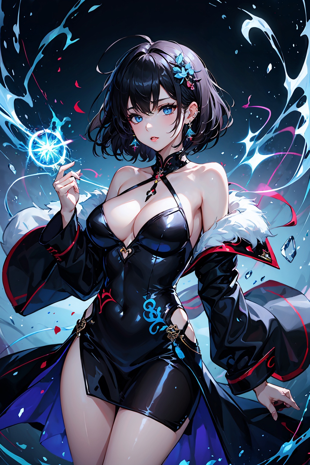1girl,  Bangs,  off shoulder on Tensor.Art