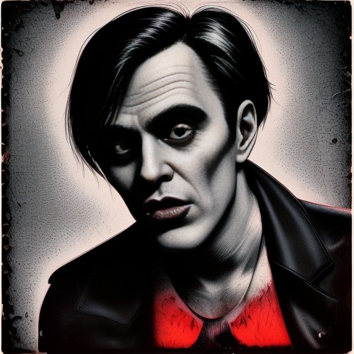 ec,  pulp vintage style,  a vampire portrait on Tensor.Art
