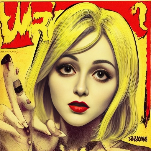 ec,  pulp vintage style,  blonde woman on Tensor.Art