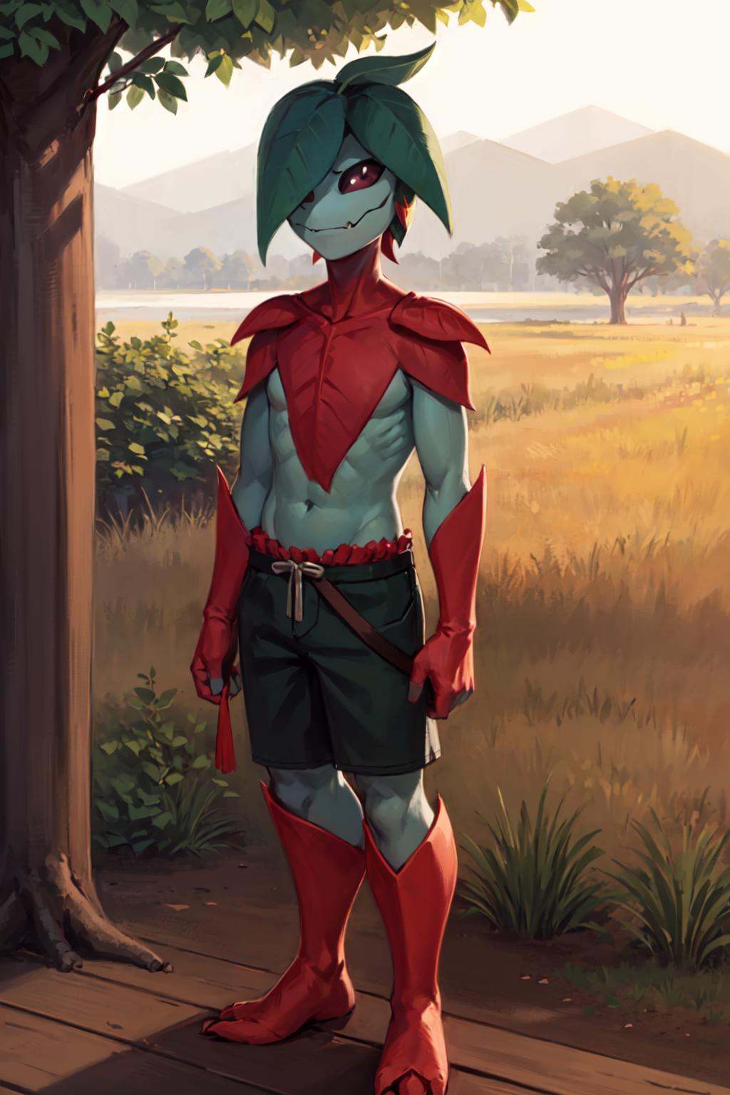 floran,  anthro,  male on Tensor.Art