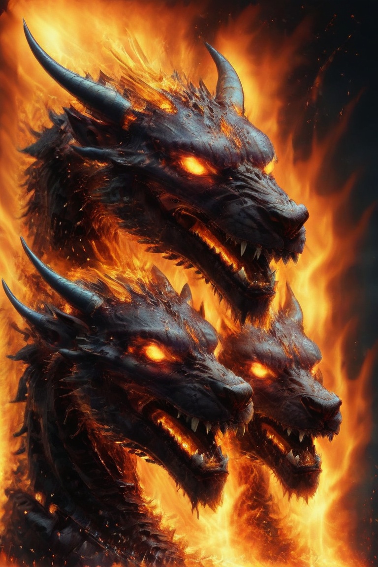 burningeyes,  no humans,  cerberus on Tensor.Art