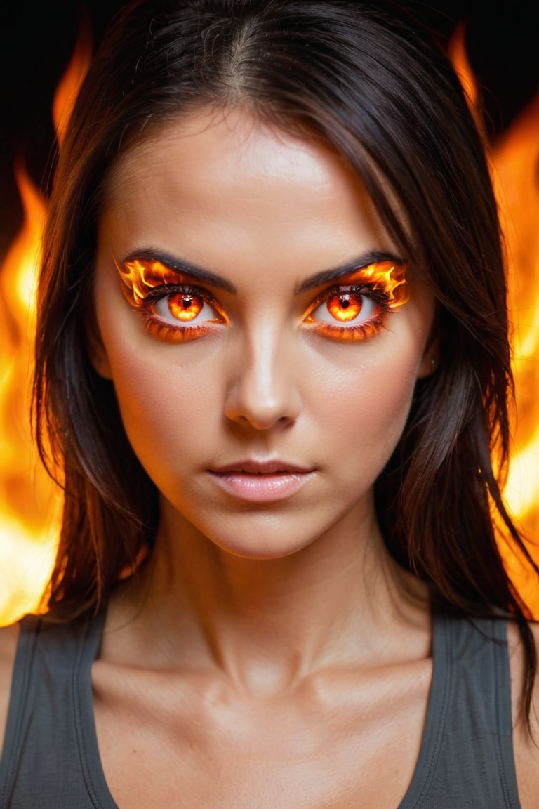 woman,  burningeyes,  **** top on Tensor.Art