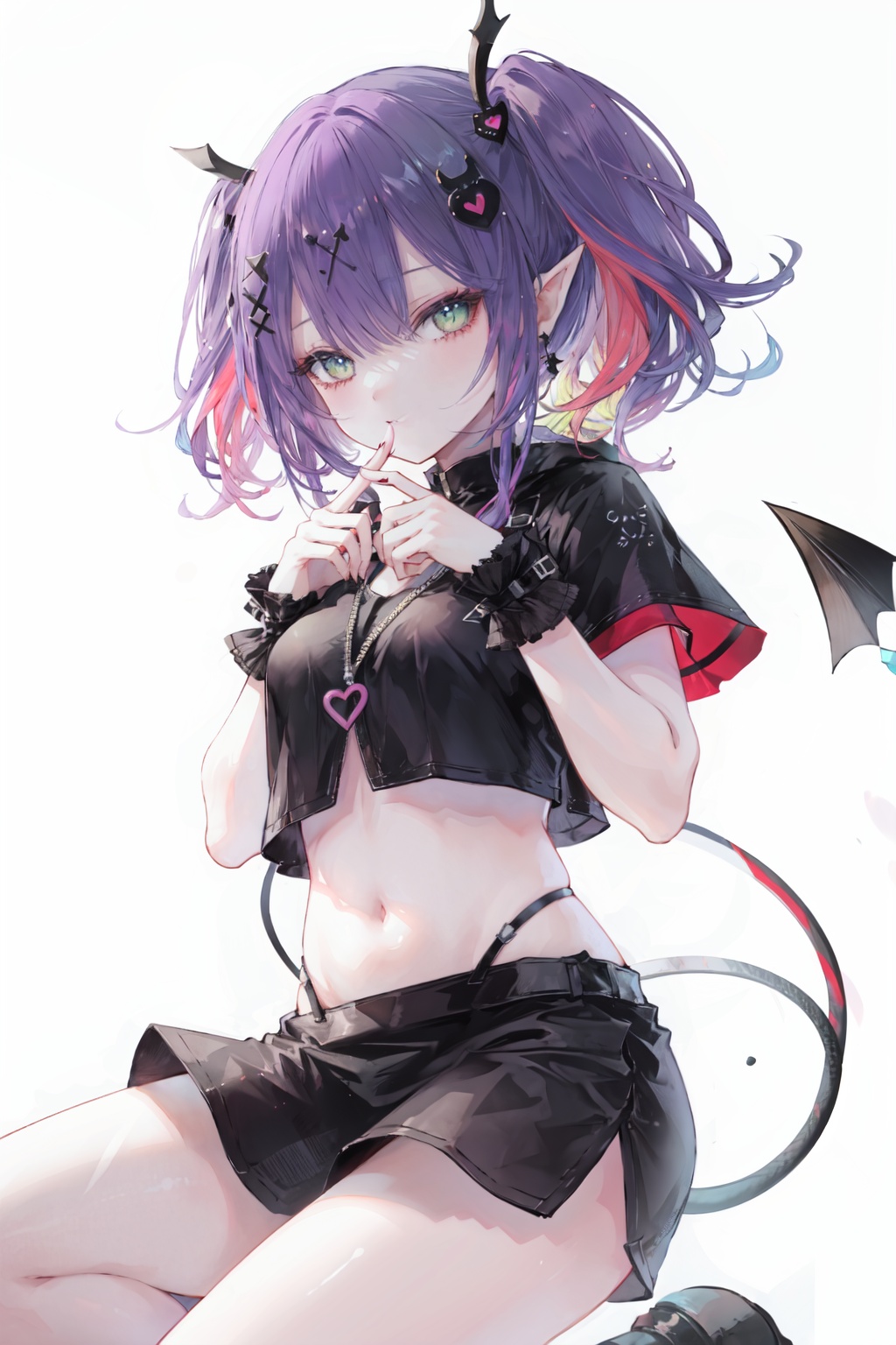 1girl,  purple hair,  solo on Tensor.Art