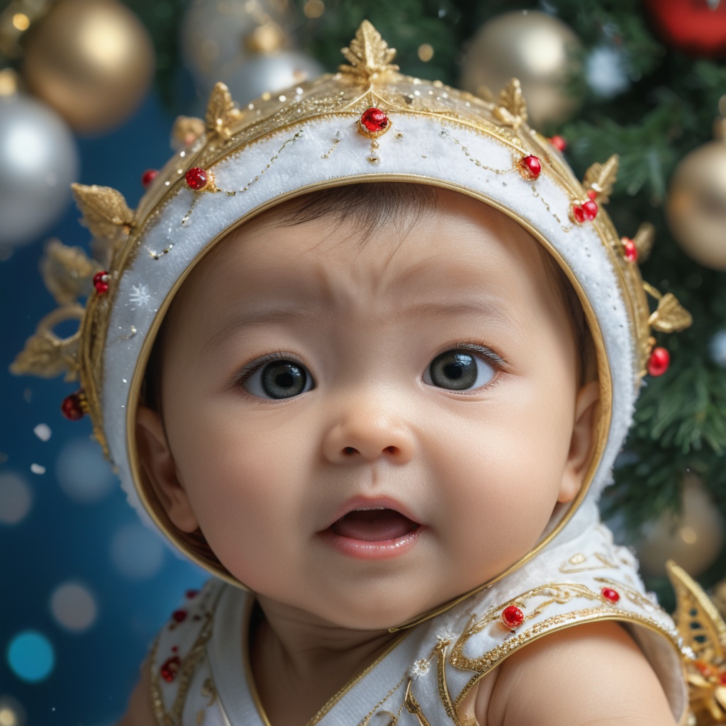 Christmas baby,  Miki Asai Macro photography,  close-up on Tensor.Art