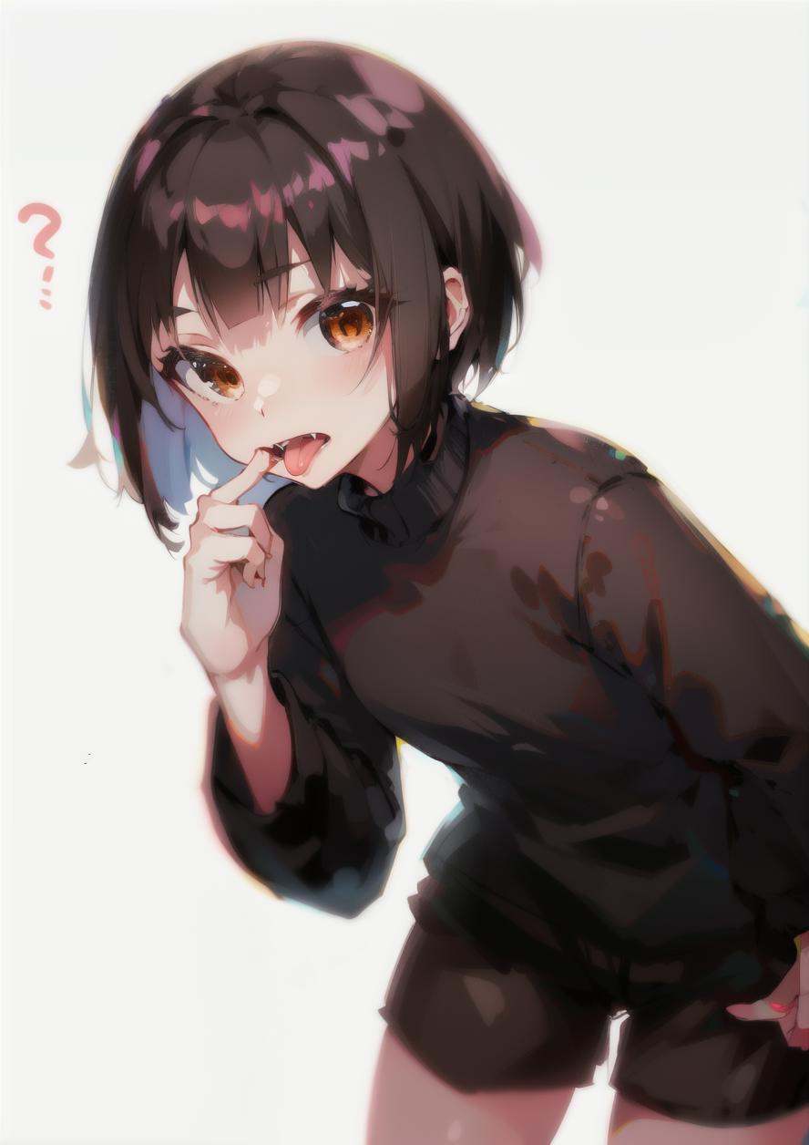 1girl,  black hair,  brown eyes on Tensor.Art