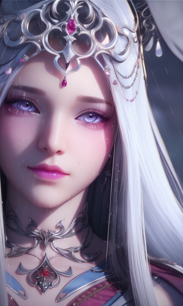 (,1girl, ,best quality, ),looking at viewer, <lora:372-DA-斗罗大陆-波塞西:0.8> ,,ultra detailed background,ultra detailed background,ultra realistic 8k cg,  ,masterpiece, (( , )), ultra realistic 8k cg, ,tamari \(flawless\),  crying with eyes open,    ,eyelashes,magic,hydrokinesis,sweat, wet, rain, ,       (()), (),