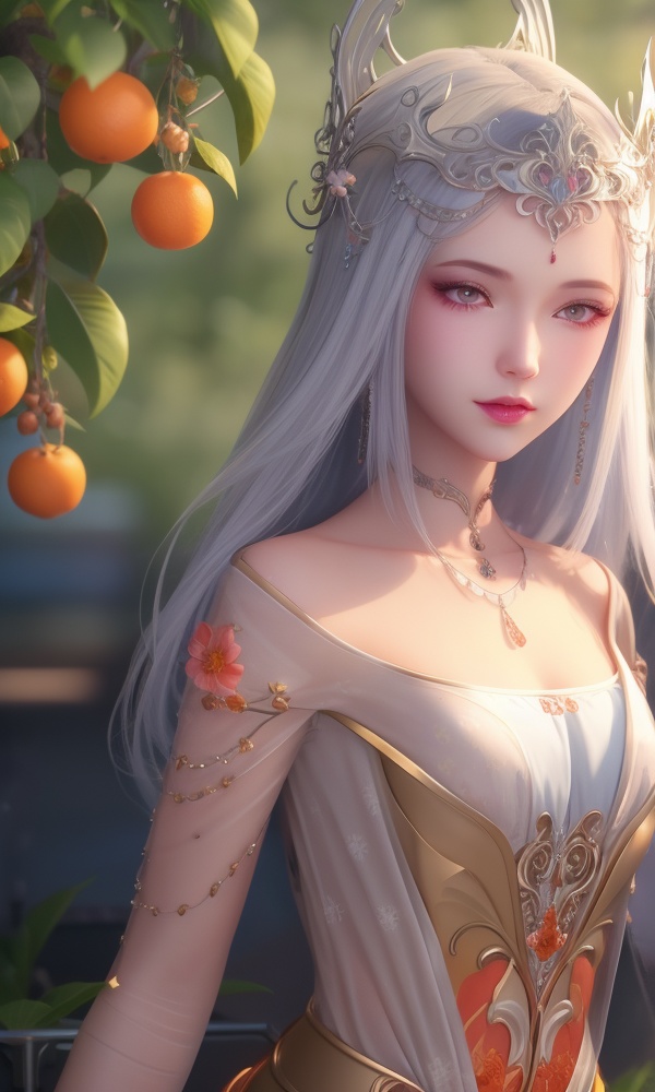 (,1girl, ,best quality, ),looking at viewer, <lora:372-DA-斗罗大陆-波塞西:0.8> ,ultra detailed background,ultra detailed background,ultra realistic 8k cg,, ,masterpiece, (( , )),, ,tamari \(flawless\),     ,  orange blossoms,  (()), (), ,,