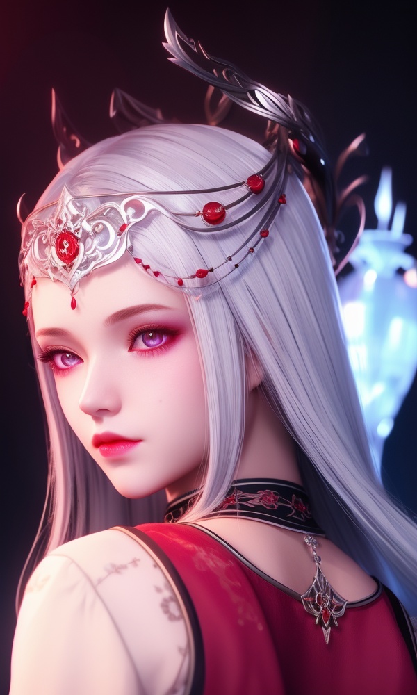 (,1girl, ,best quality, ),looking at viewer, <lora:372-DA-斗罗大陆-波塞西:0.8> ,,ultra detailed background,ultra detailed background,ultra realistic 8k cg,, ,masterpiece, (( , )),, ,science fiction,mole, ,tamari \(flawless\),   ,red moon, black rose,     (()), (),