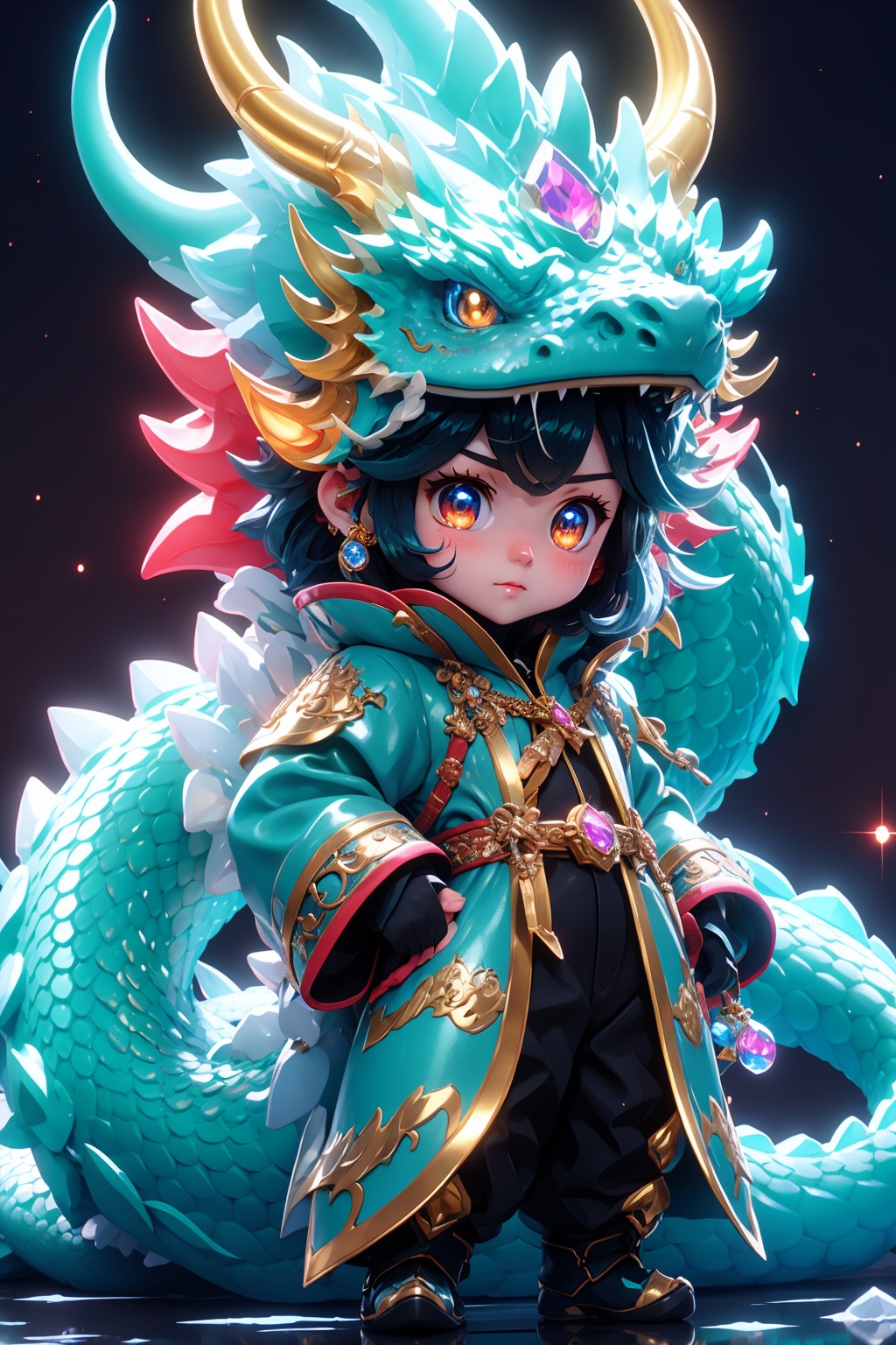 masterpiece, best quality, blue crystal shining Dragon, in the style of kawacy, shiny eyes, 1girl, dragonhead,<lora:EMS-191486-EMS:0.700000>