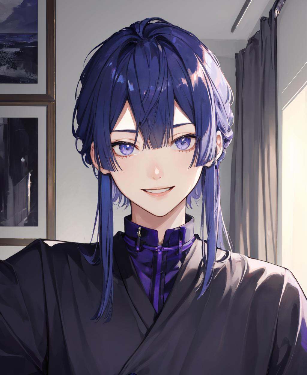 Nagao_Kei, 1boy, male focus, long sleeves, looking at viewer, portrait, <lora:Nagao_Kei-07:1>, happy, smiling, a industrial workspace with metal and concrete, (masterpiece, best quality, detailed:1.3)