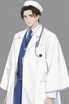 doctor,men,one person,white cloth,