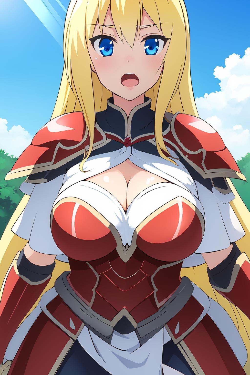 luvilias ,  long hair,  breasts on Tensor.Art