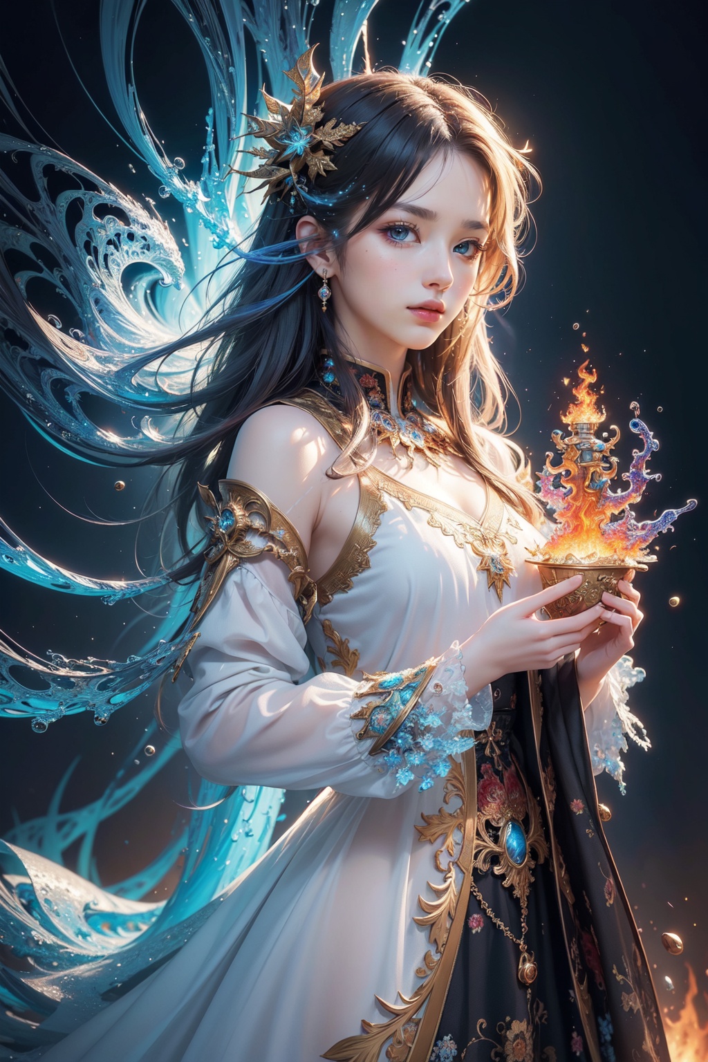 (1girl),  extreme detailed,  colorful hair on Tensor.Art
