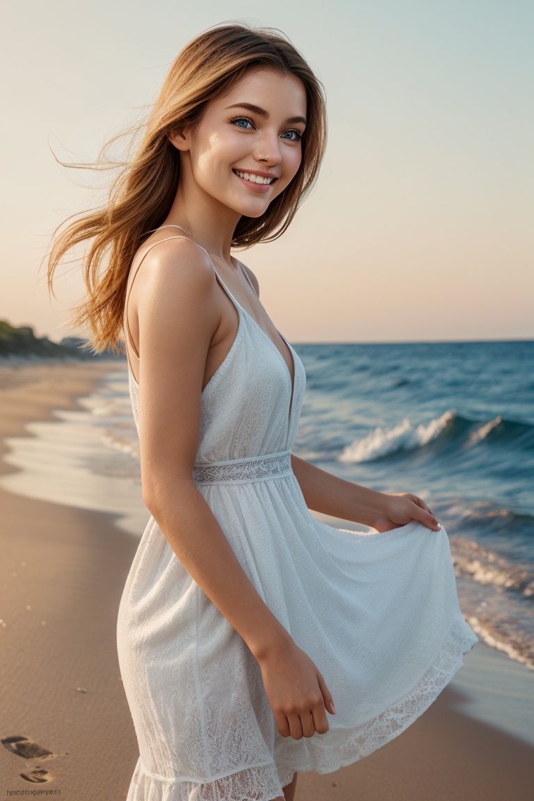 (highres,  realistic) voluptuous,  long wavy golden blonde hair on Tensor.Art